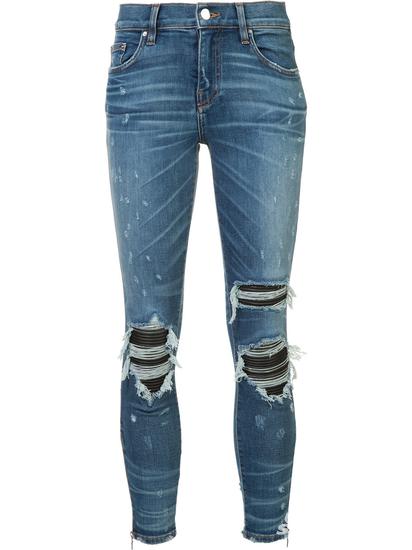 Amiri 撕裂效果超紧身牛仔裤 约¥8942