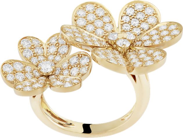 Van Cleef & Arpels梵克雅宝Frivole系列Between the Finger Ring指间戒
黃K金、钻石