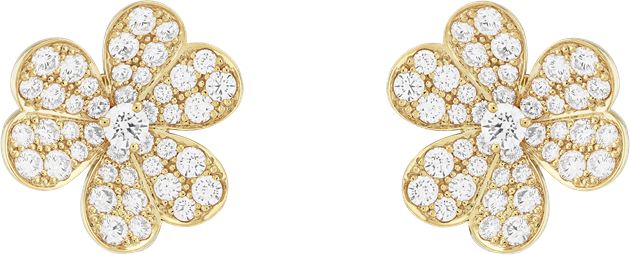 Van Cleef & Arpels梵克雅宝Frivole系列耳环,小号款式
黃K金、钻石