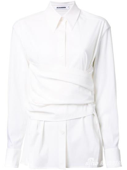 Jil Sander 垂坠层搭衬衫 约¥9477