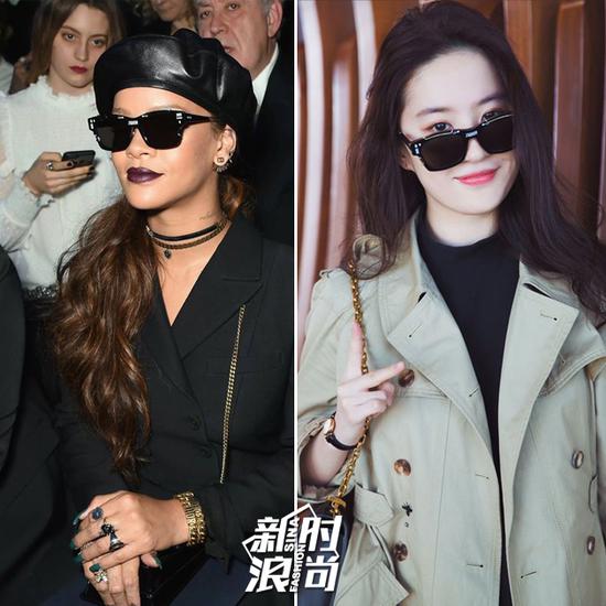 Riri,刘亦菲戴Dior J’adior墨镜