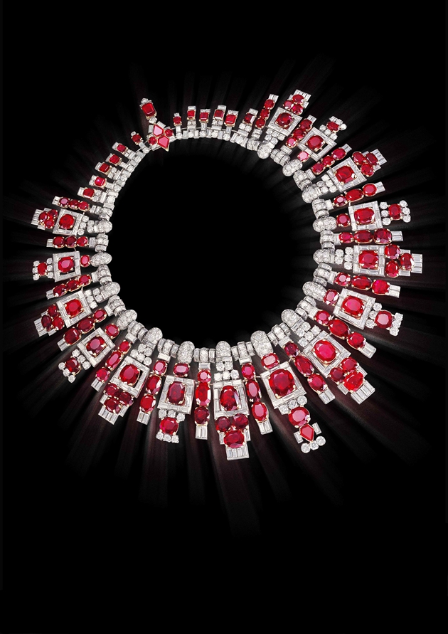 图9. Nawanagar红宝石项链，1937年，卡地亚
