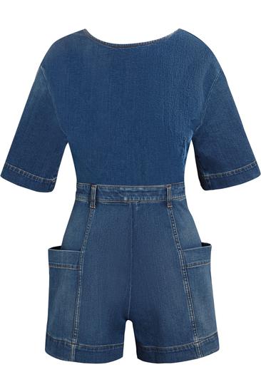 Stella McCartney 露背式牛仔连身短裤 约¥5553