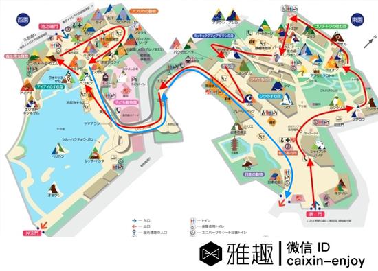 上野动物园参观路线