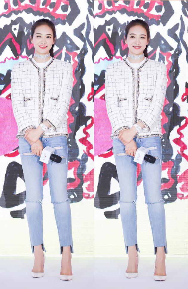 宋茜清爽牛仔裤 率性英气不失惬意时髦感