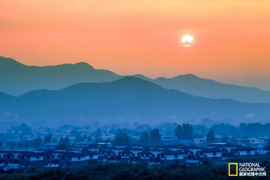 泰山桃花峪夕阳