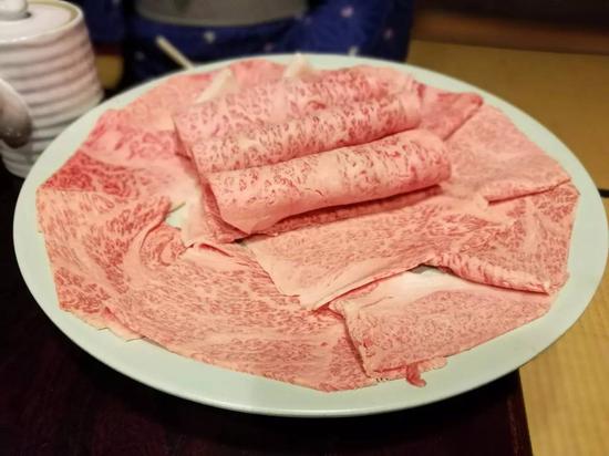 东京寿喜烧名店いし橋的霜降牛肉/叶酱