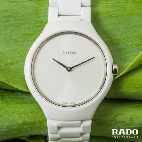 RADO True Thinline真薄系列白色高科技陶瓷腕表