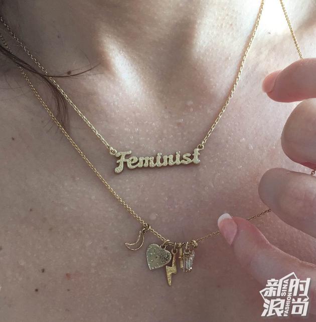 Bing Bang NYC X Me & You Feminist 女权主义字母项链