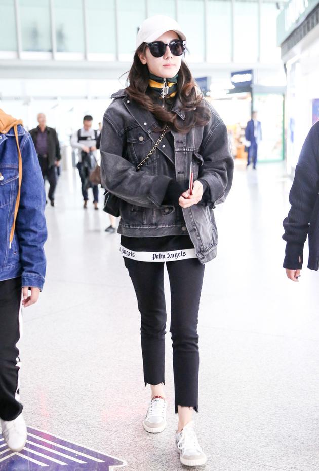 学明星秋冬穿百搭小黑裤遮肉显瘦避免臃肿|黑