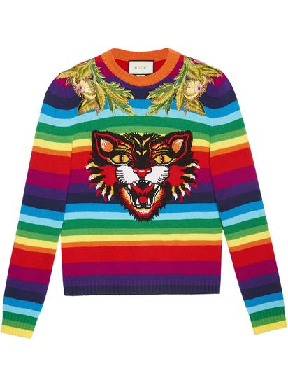 Gucci Angry Cat条纹上衣 ￥18,761