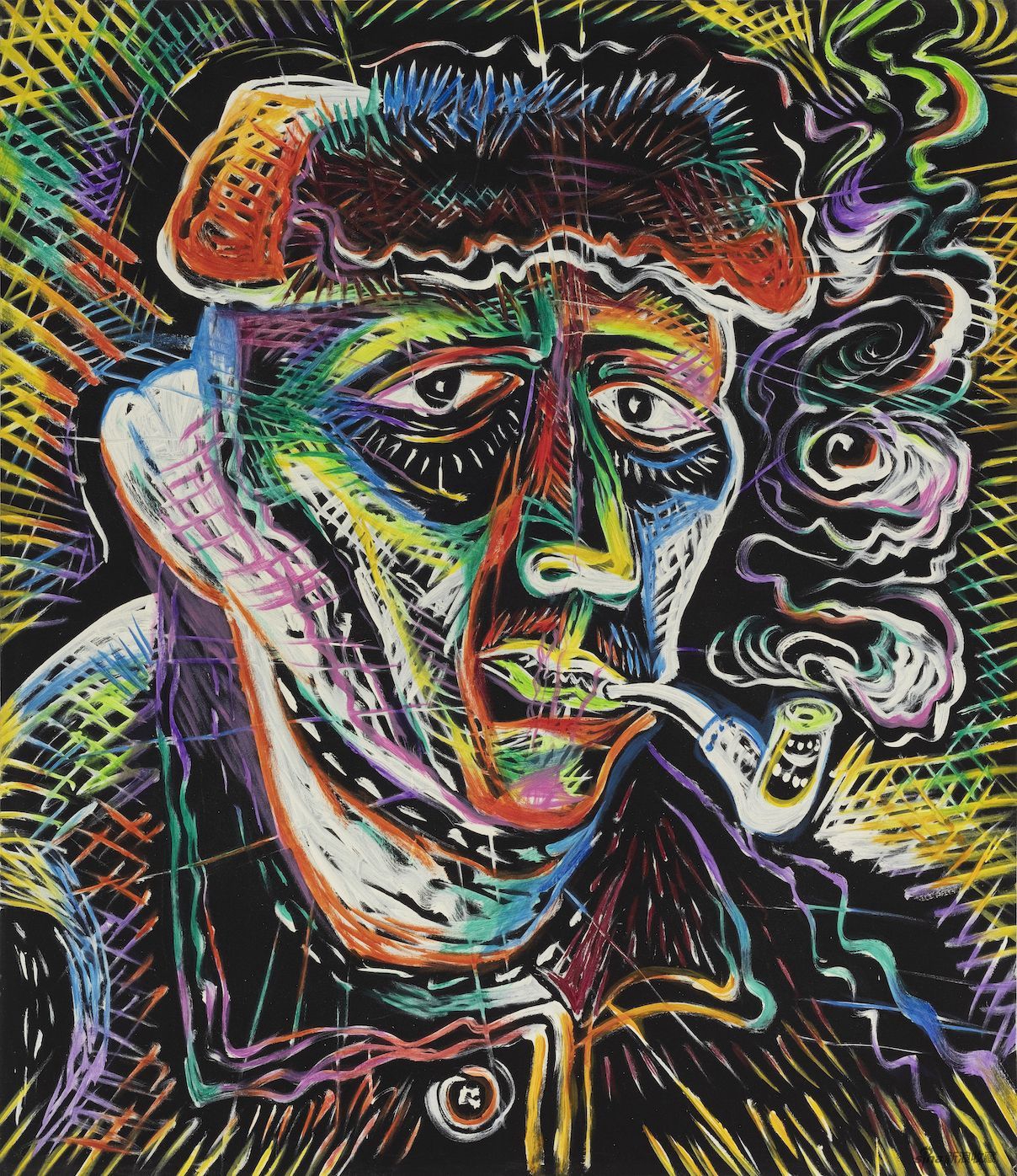 《重读美术史-梵高》，布面油画，150 × 130 cm，2012