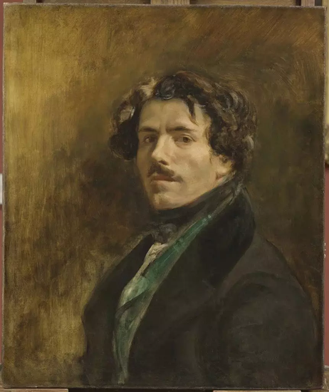欧仁·德拉克洛瓦, 《穿着绿马甲的自画像》(Self-Portrait with Green Vest,约1837)