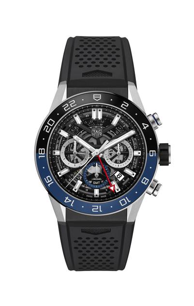 TAG Heuer泰格豪雅Carrera（卡莱拉系列）GMT计时码表-橡胶表带款