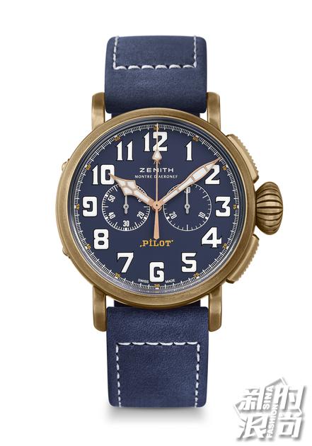 真力时Pilot飞行员系列 TYPE 20特别版青铜计时码表,45MM