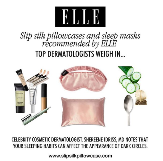 美版《ELLE》杂志推荐SLIP真丝枕套及眼罩
