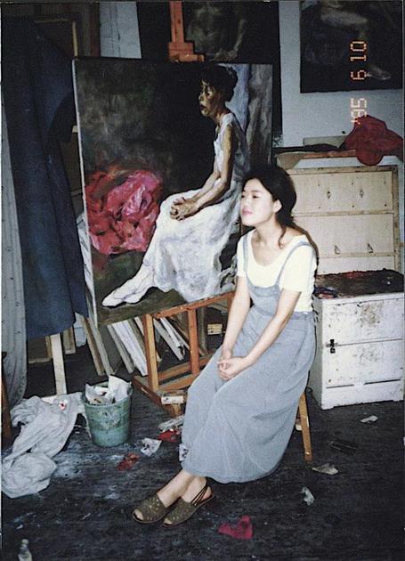 1995年崔岫闻在中央美院画室