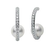 MIKIMOTO 18K白金日本Akoya珍珠耳环配钻石 RMB 42，700 （PE01685PU 珍珠直径约： 7.75mm ； 钻石总重约0.23+0.23ct）