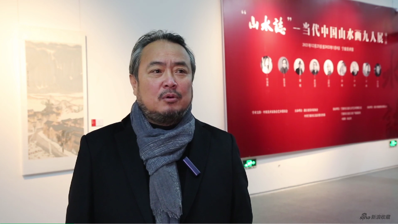 浙江省美术家协会副主席、秘书长王敏杰接受媒体采访