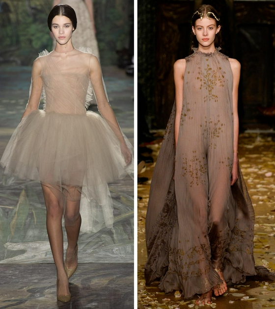 左：Valentino 2014 Spring，右：Valentino 2016 Spring