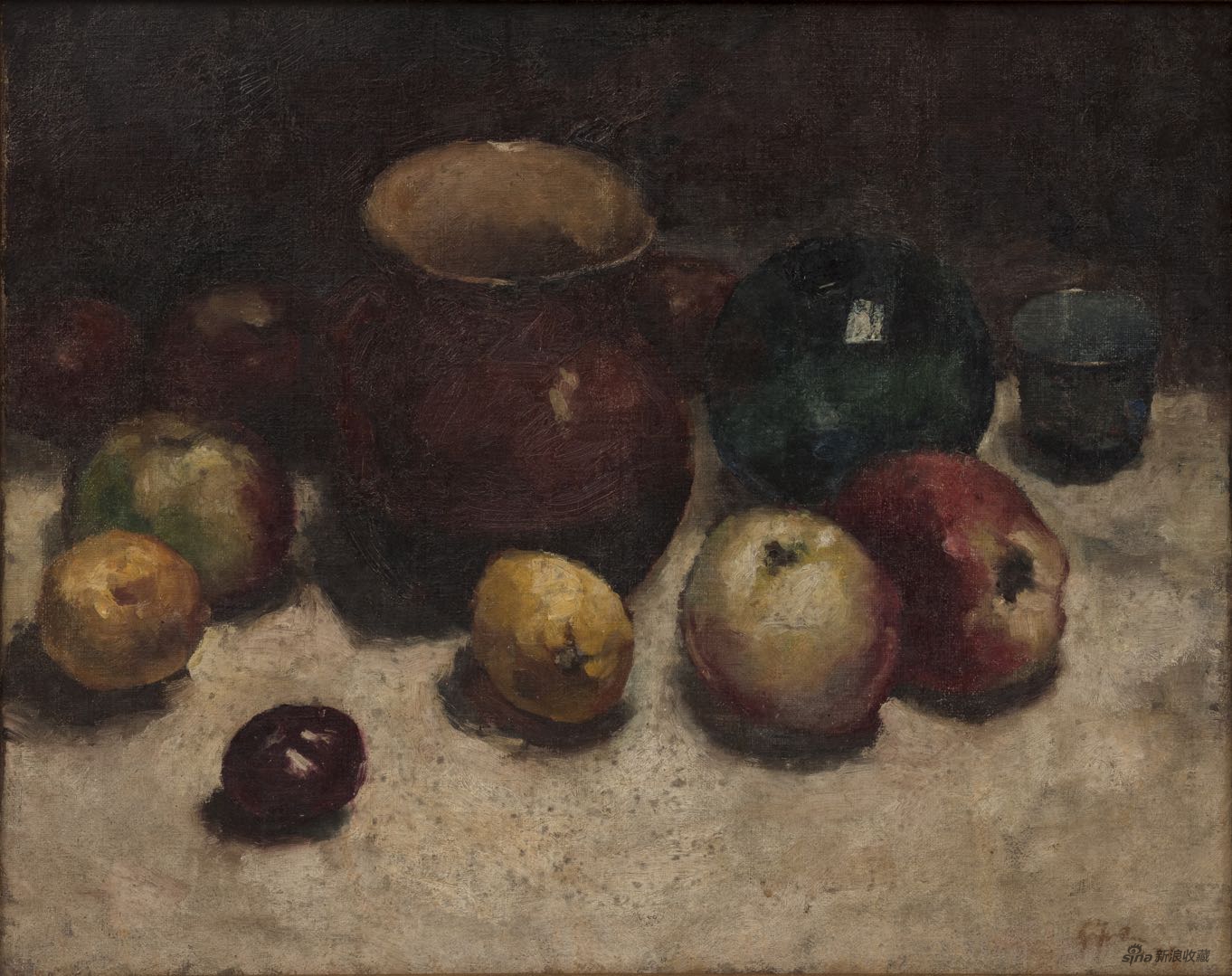 吴作人Wu Zuoren，静物Still Life，布面油画Oil on Canvas，45X55cm，1934