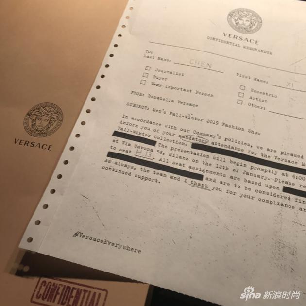 Versace邀请函