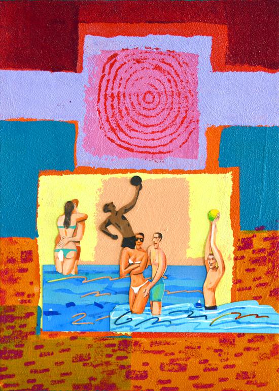 沙滩场景,25×35cm来自DavidGerstein