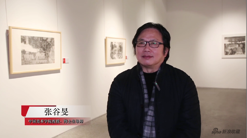 参展艺术家、中国美术学院教授、博士生导师张谷旻接受媒体采访
