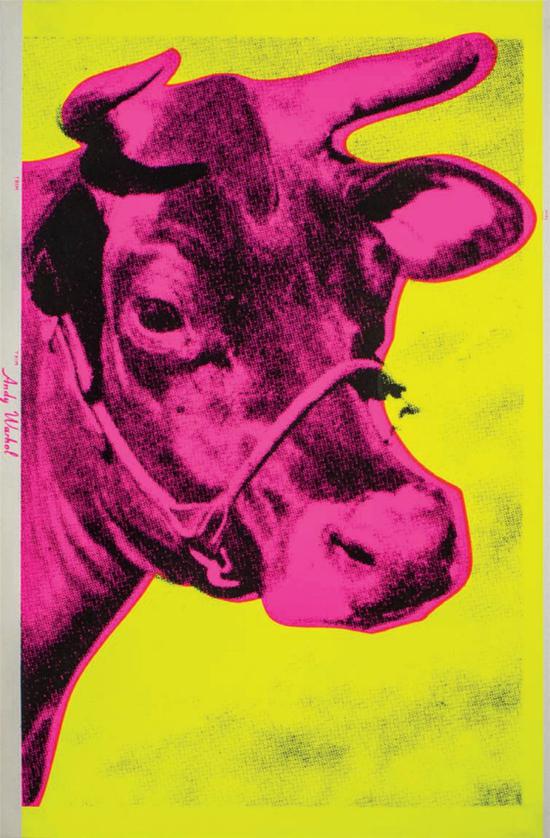 安迪•沃霍尔，奶牛，1966年，胶版印刷，115.6 x 75.6厘米© The Andy Warhol Foundation for the Visual Arts Inc. by VEGAP 2021