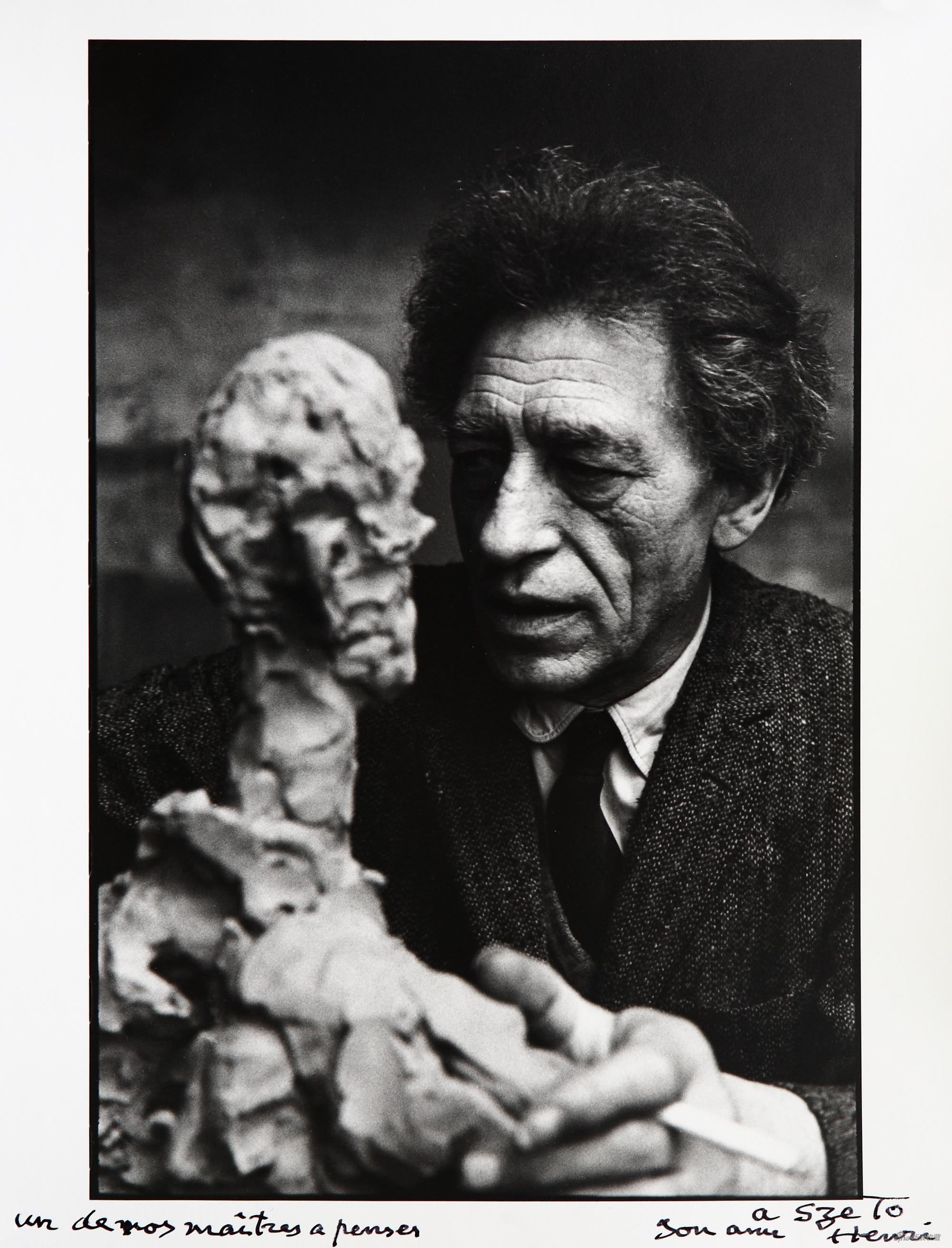 　　工作中的贾科梅蒂Giacometti at Work-亨利·卡蒂埃 - 布列松Henri Cartier-Bresson-摄影Photography-27.8×18.5cm