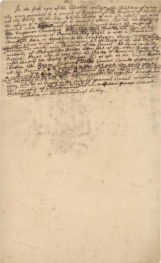 艾萨克•牛顿 剖析早期基督教会领导结构的珍贵手稿 　　59.8万元成交