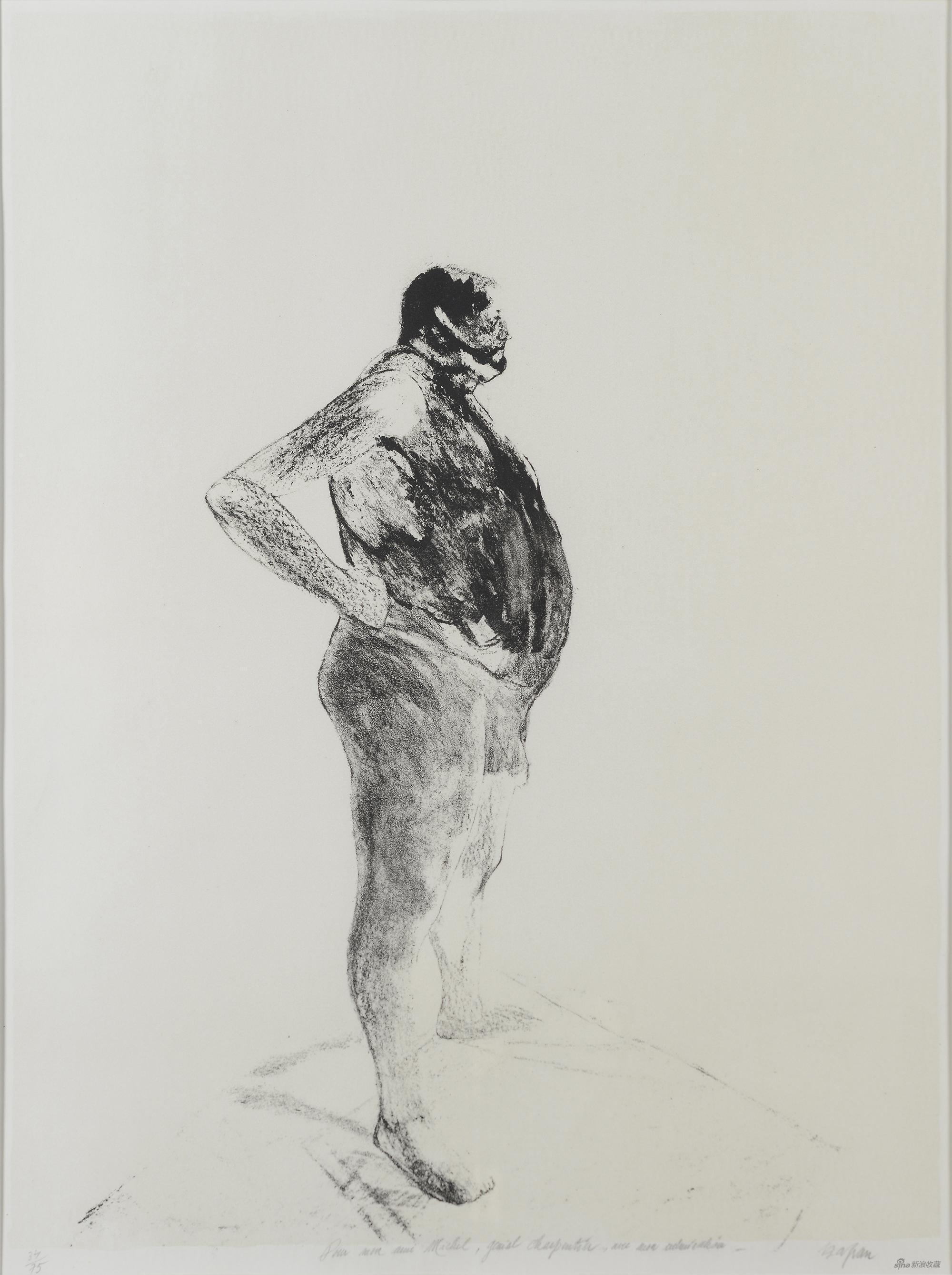 安东尼奥,森·山方,石版画,75×57cm,1967