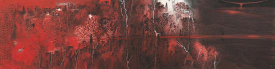 卢禹舜《天地大美》,纸本设色,68x272cm,2018