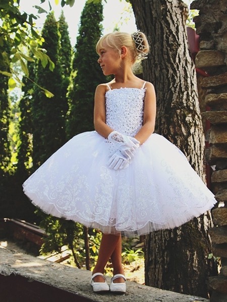 Glittering Flower Girl Dress