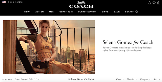 Coach 与品牌形象大使 Selena Gomez 首次推出联名成衣系列