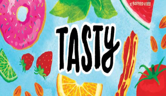 buzzfeed 的美食频道 tasty,以几十秒的短视频演示菜谱