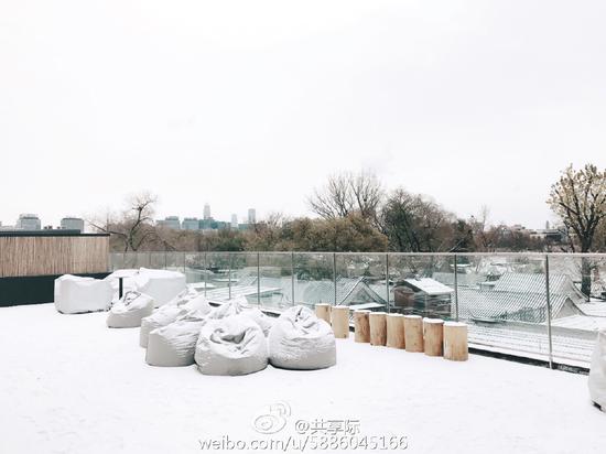 雪后露天阳台