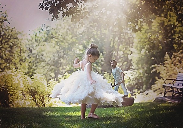 Shabby Chic Tutus Flower Girl Dress