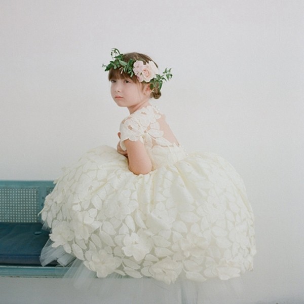 Doloris Petunia Flower Girl Dress