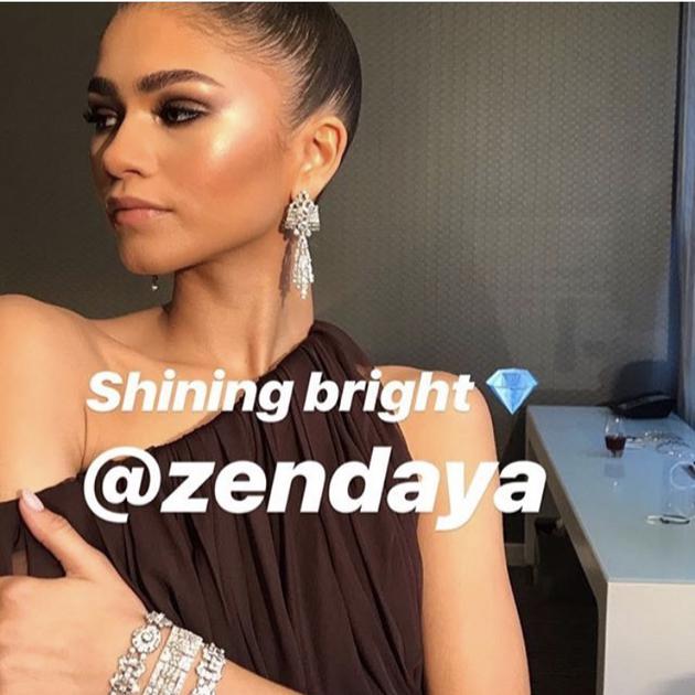 Zendaya佩戴宝格丽钻石珠宝