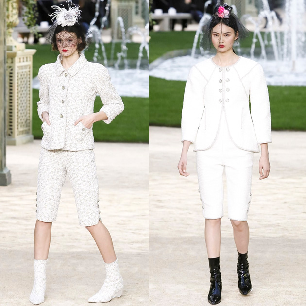 Chanel 2018春夏高级定制系列的裙裤搭配