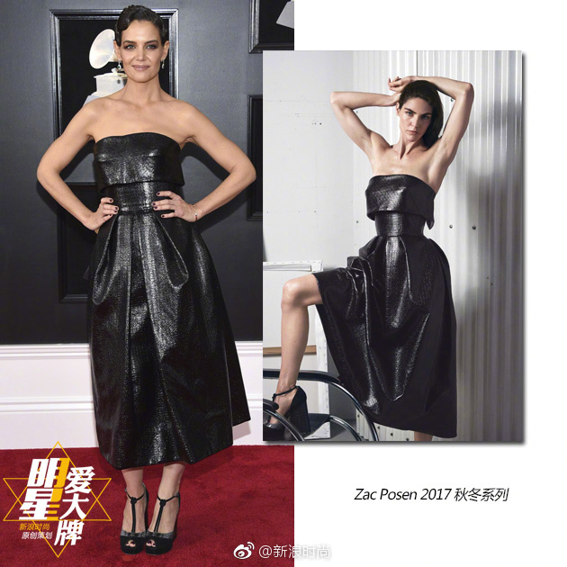 前阿汤嫂Katie Holmes身着Zac Posen