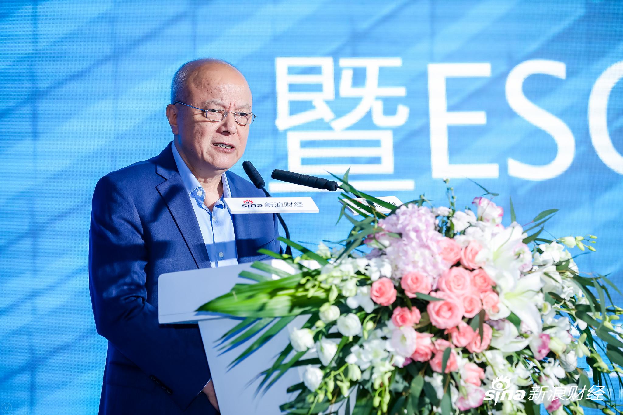 中国发展研究基金会副理事长、中国发展高层论坛(CDF)秘书长卢迈发表致辞。(图片来源:新浪财经)