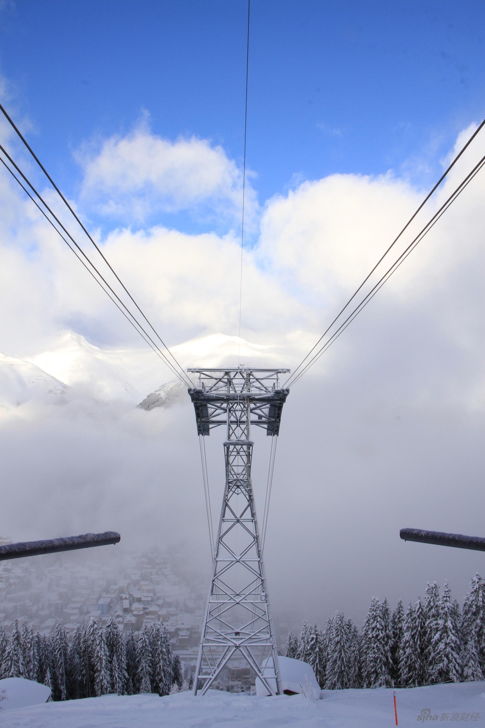 图为上山索道。