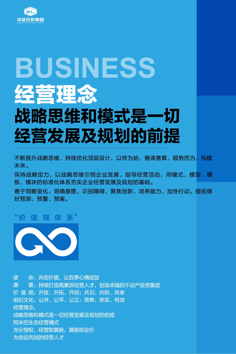 中梁的经营理念