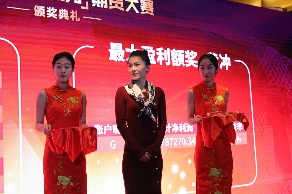 “最佳操作指导、最大盈利额奖”获奖人黄冲