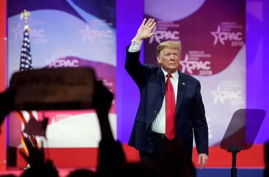 ▲特朗普周六在马里兰州举行的保守党政治行动会议(CPAC)上发表讲话