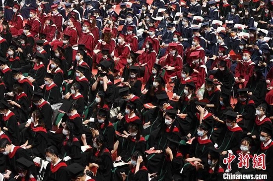 资料图：中山大学2022届毕业典礼暨2022年学位授予仪式。陈楚红 摄
