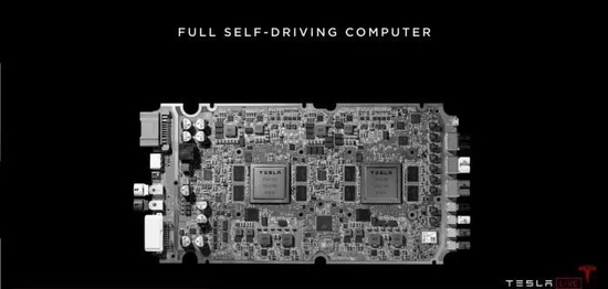 Tesla FSD chip, picture source Tesla official micro