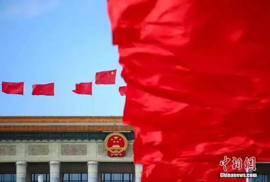 资料图:人民大会堂 中新社记者 刘震 摄